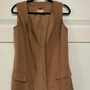 Sleeveless Tan Blazer